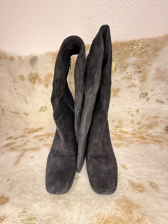 Kenneth Cole Over-The-Knee Boot Ellouise Excellent Women's Leather Suede Black 7 - Picture 2 of 8